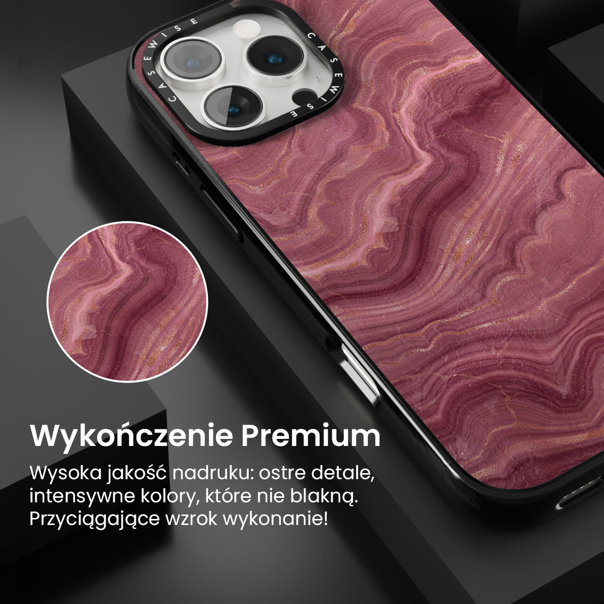 Pink Agate Texture 05 - Etui