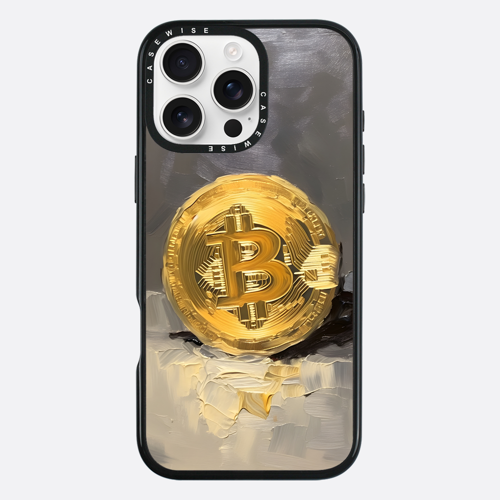 Bitcoin Impasto Painting - Etui