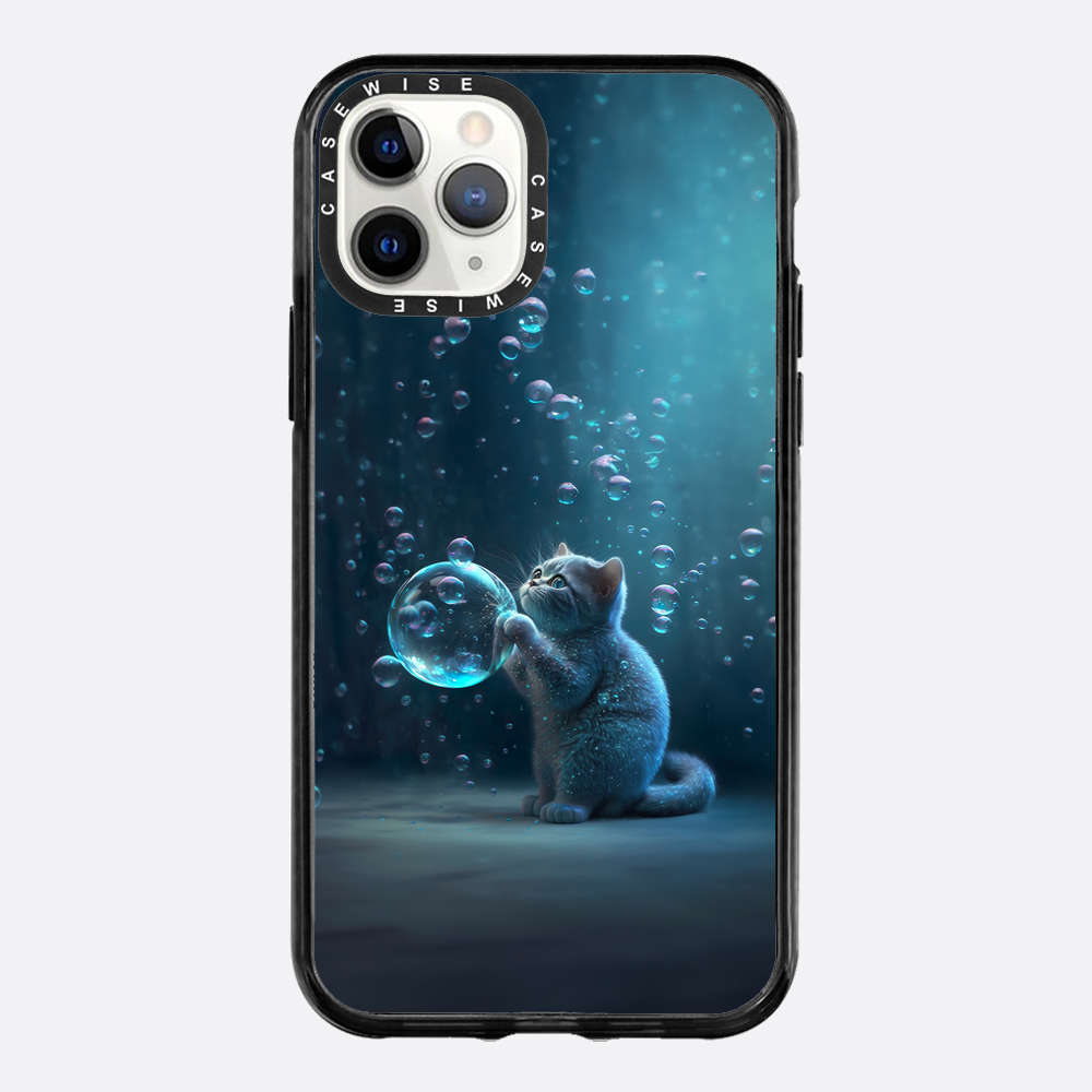 Blue Bubble Cat - Etui
