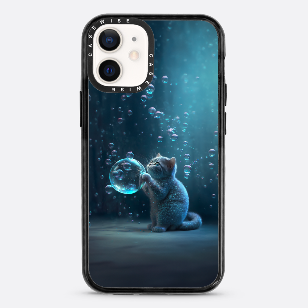 Blue Bubble Cat - Etui