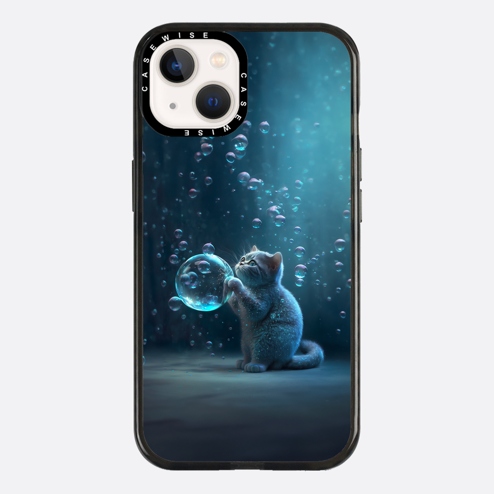 Blue Bubble Cat - Etui