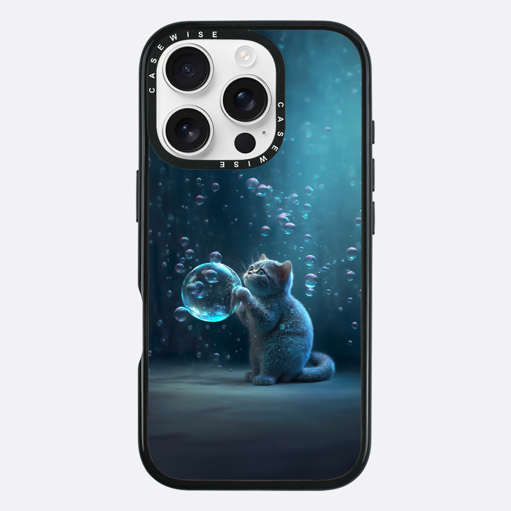 Blue Bubble Cat - Etui