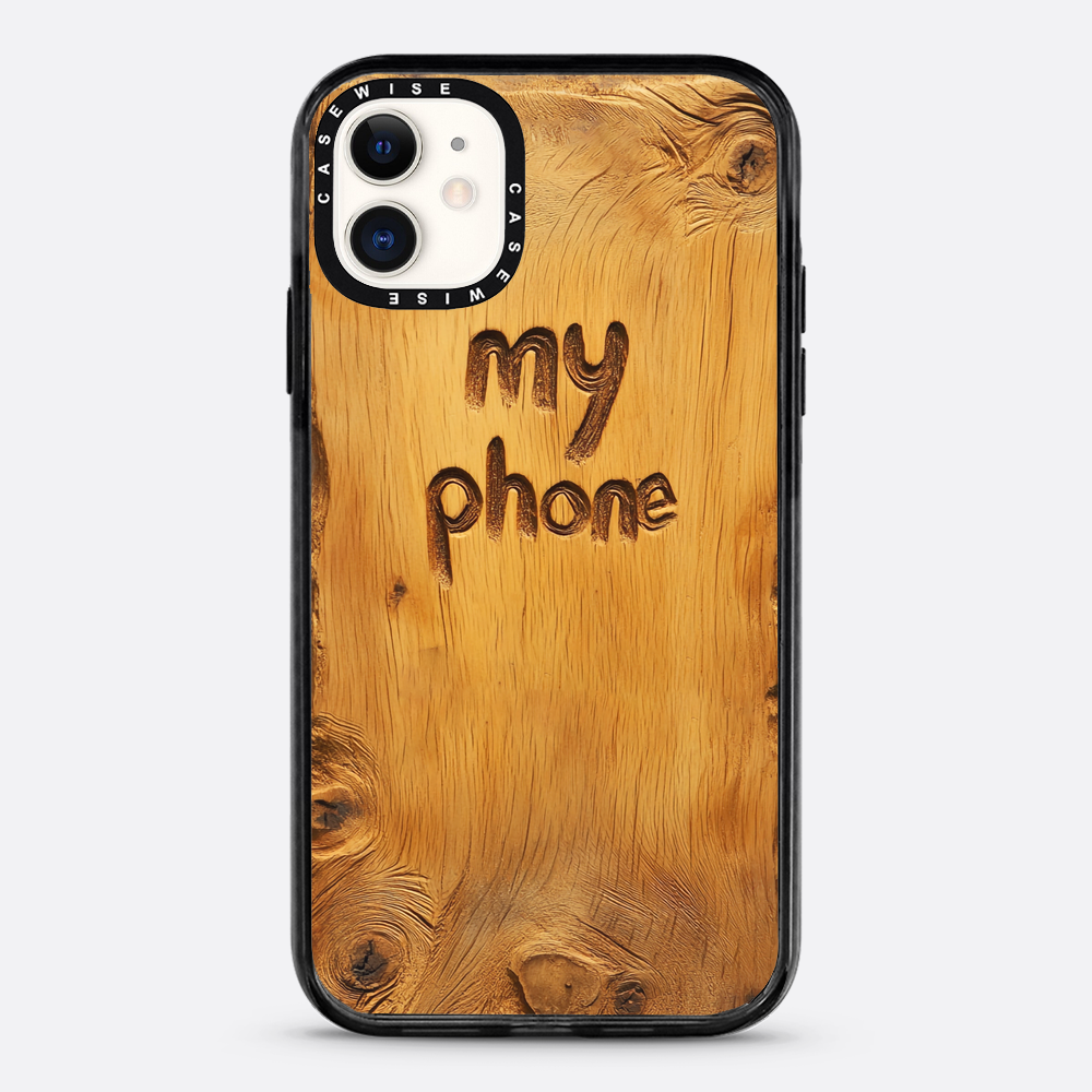 Plane Wood Carved My Phone Funny - Etui