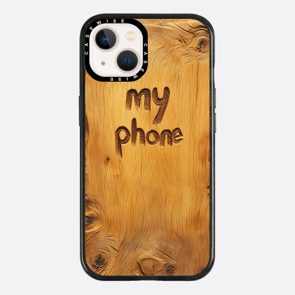 Plane Wood Carved My Phone Funny - Etui
