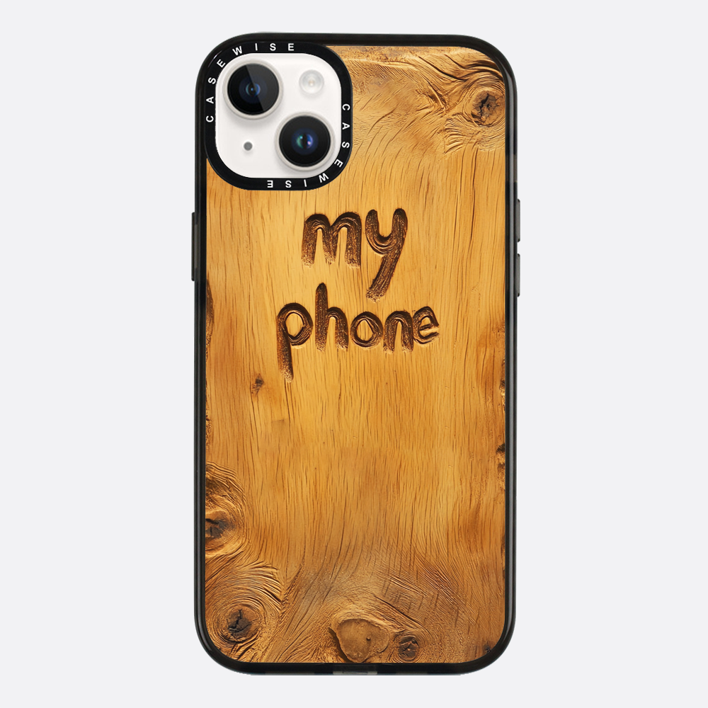 Plane Wood Carved My Phone Funny - Etui