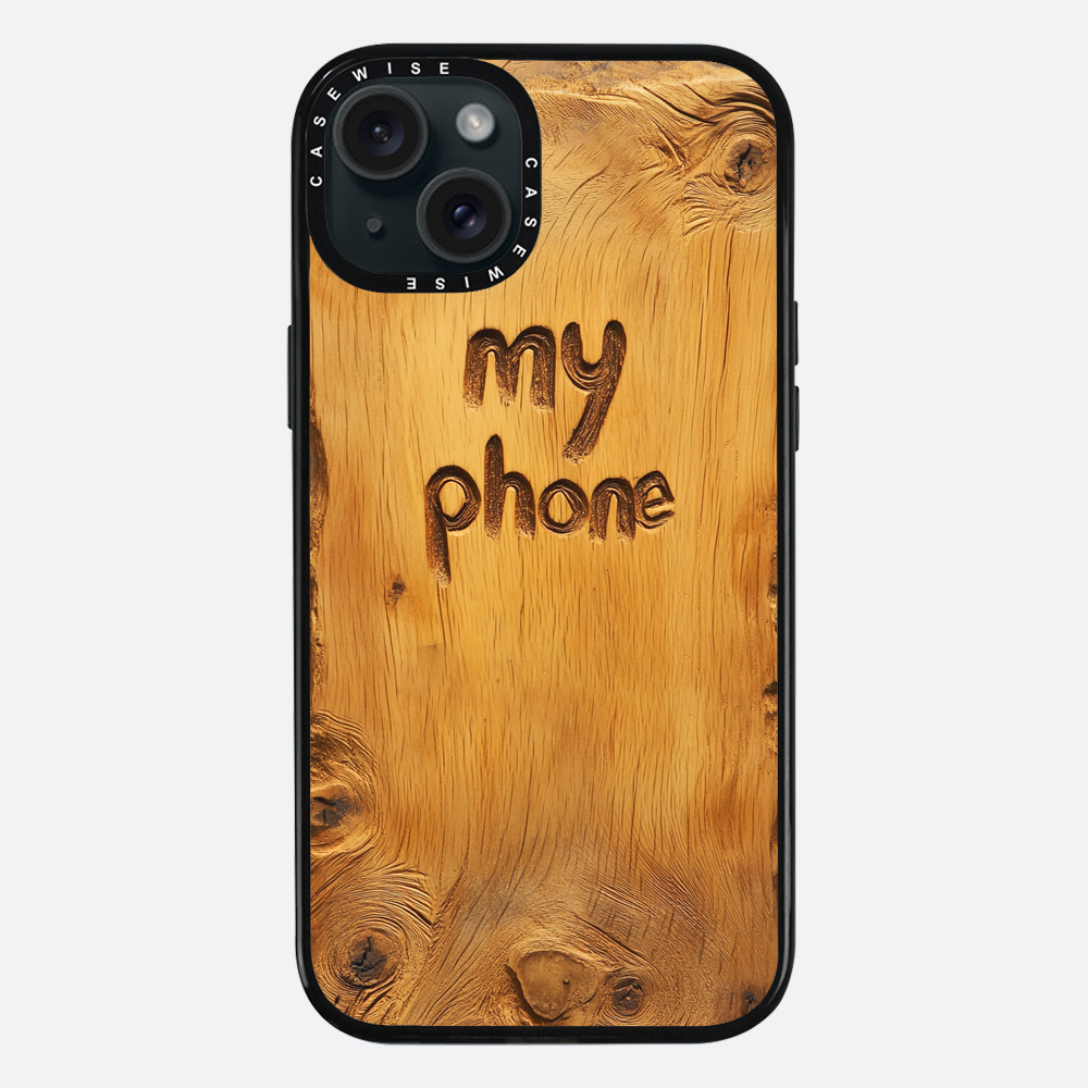 Plane Wood Carved My Phone Funny - Etui