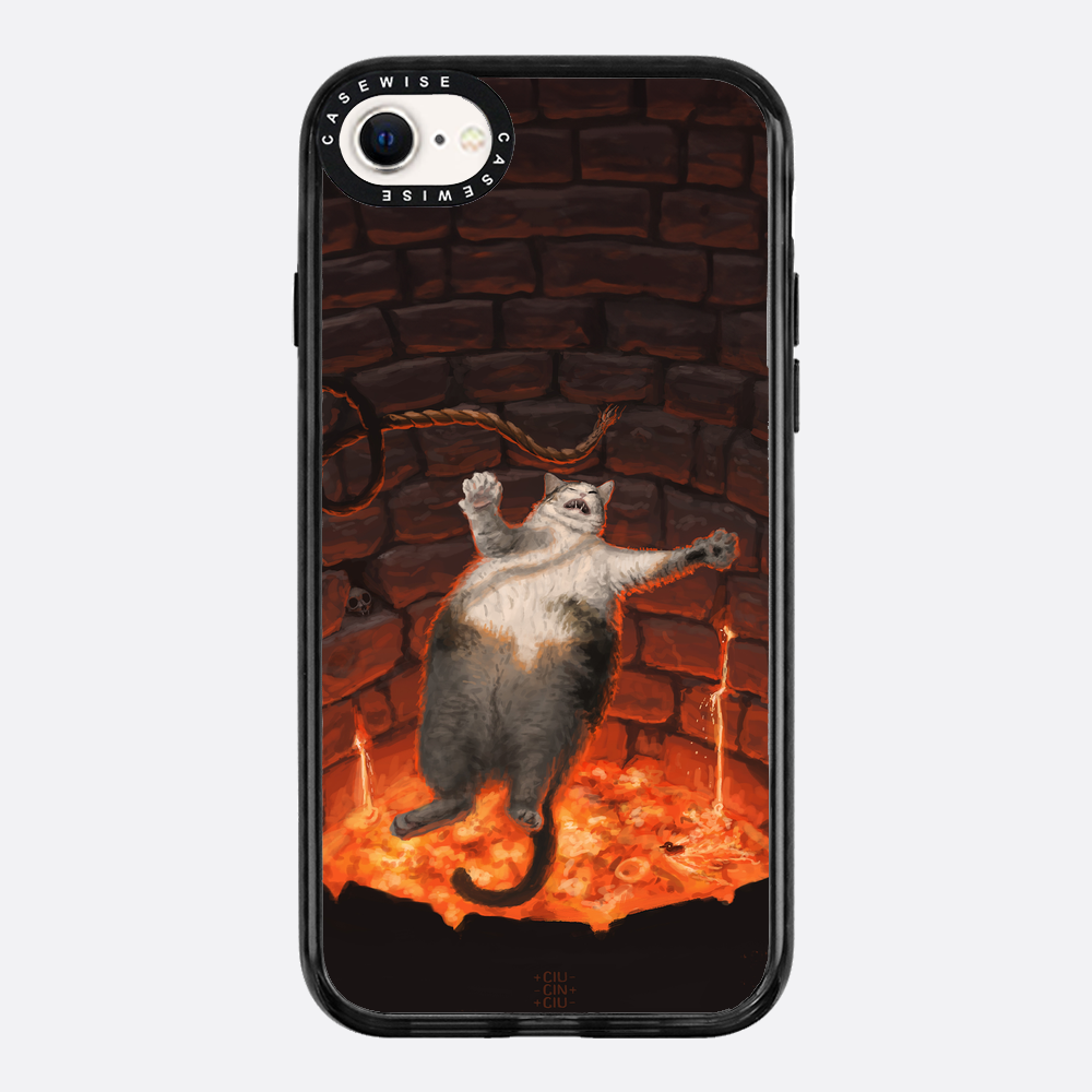 cat falling in lava - Etui