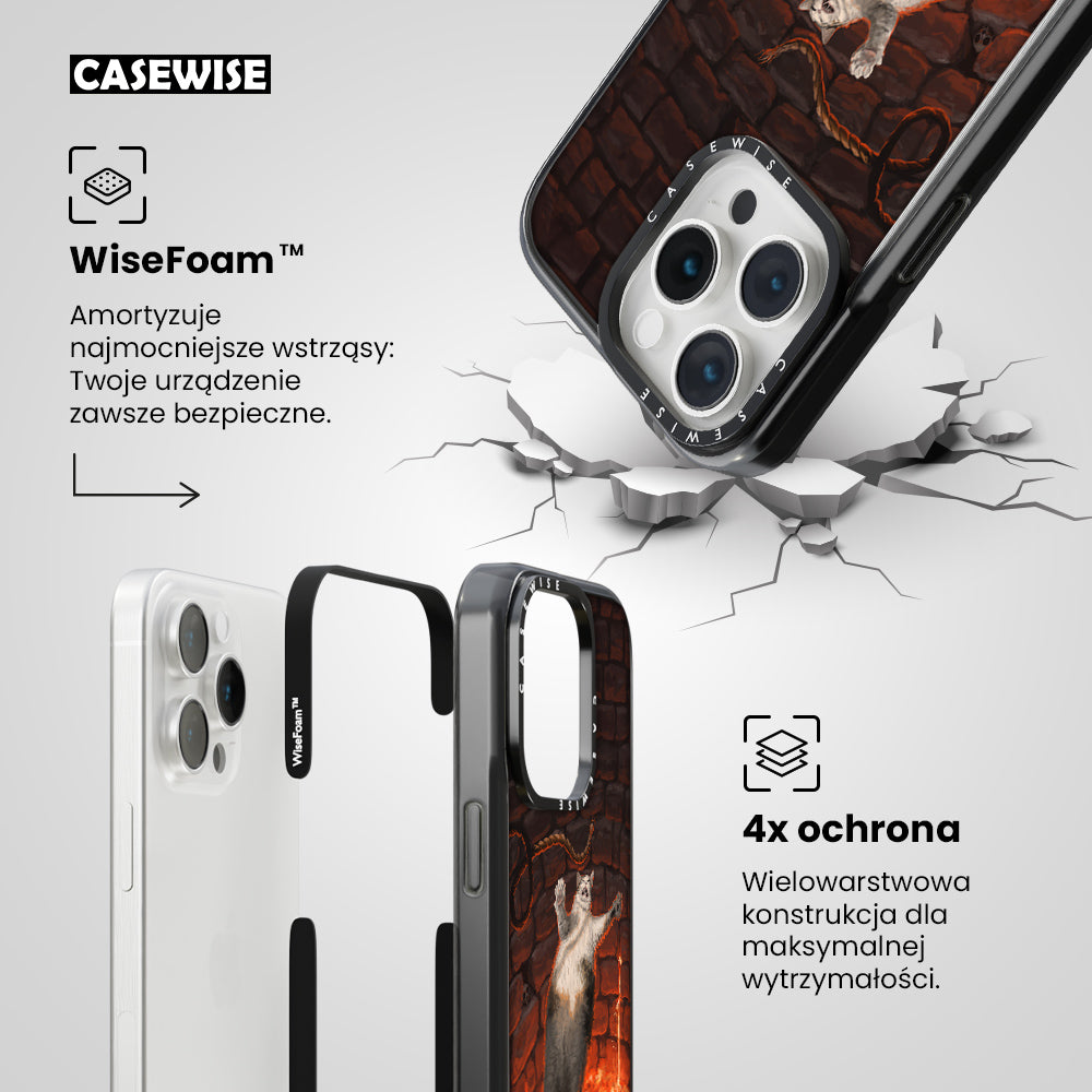 cat falling in lava - Etui