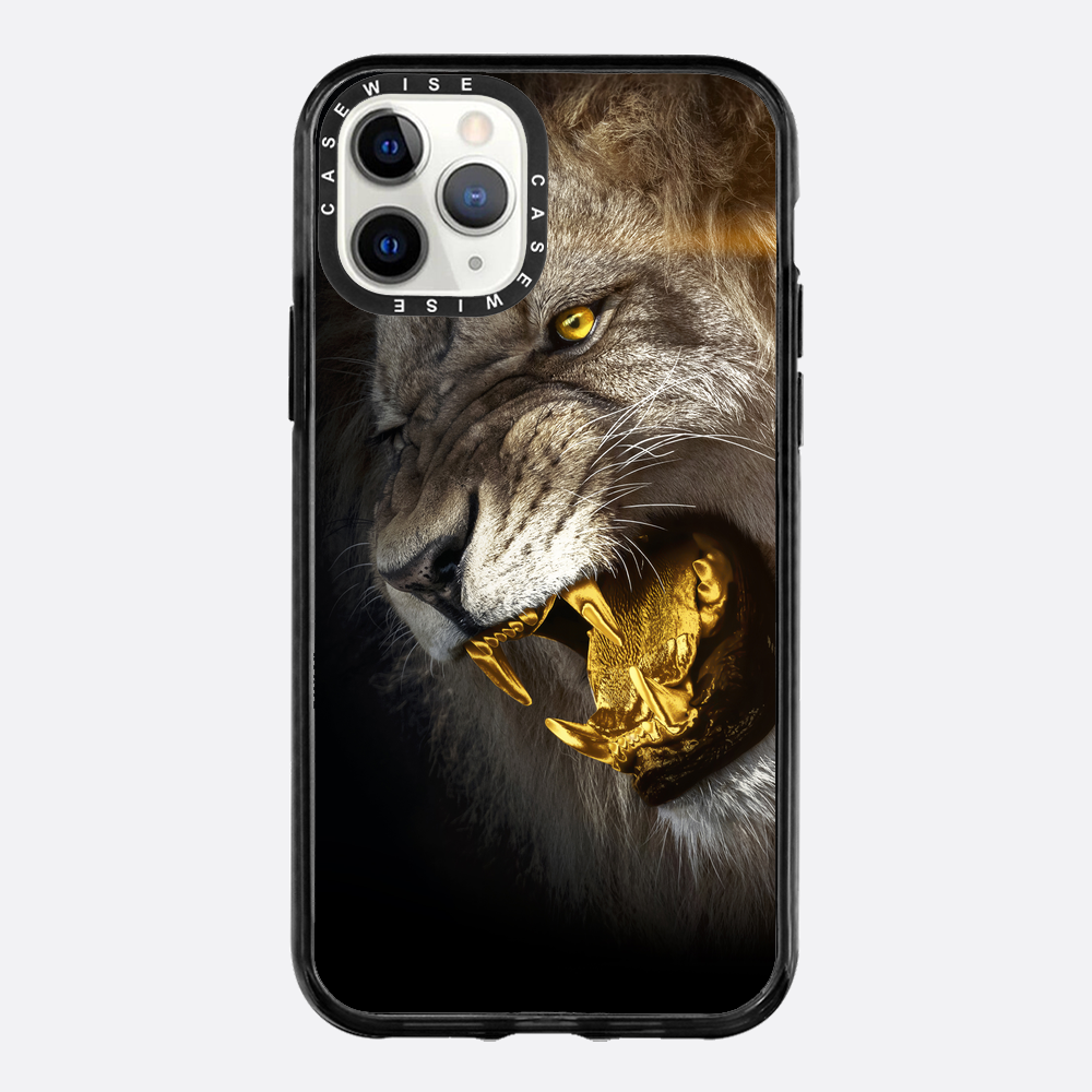 golden angry lion - Etui