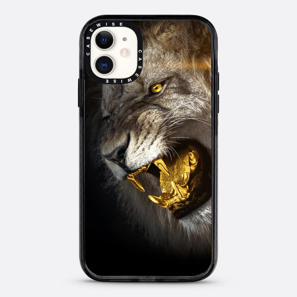 golden angry lion - Etui