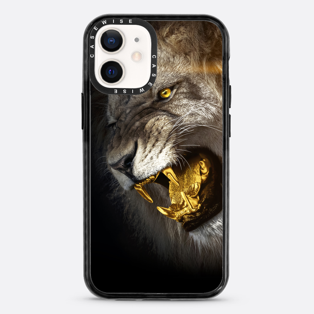 golden angry lion - Etui