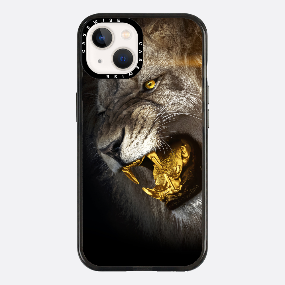 golden angry lion - Etui