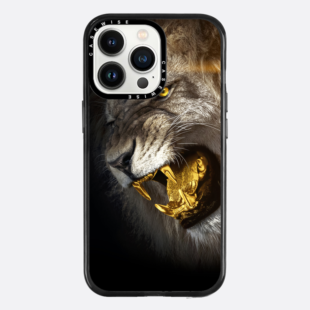 golden angry lion - Etui