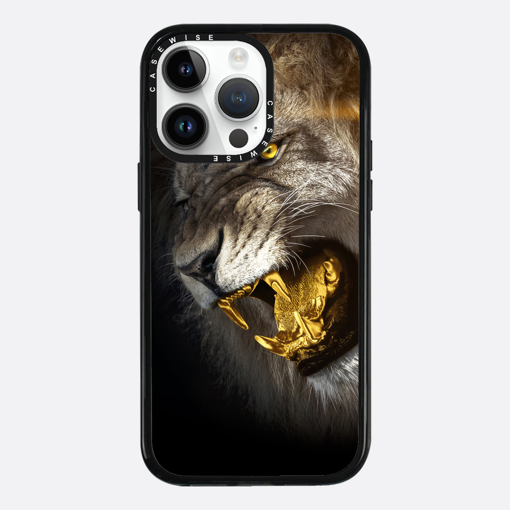golden angry lion - Etui