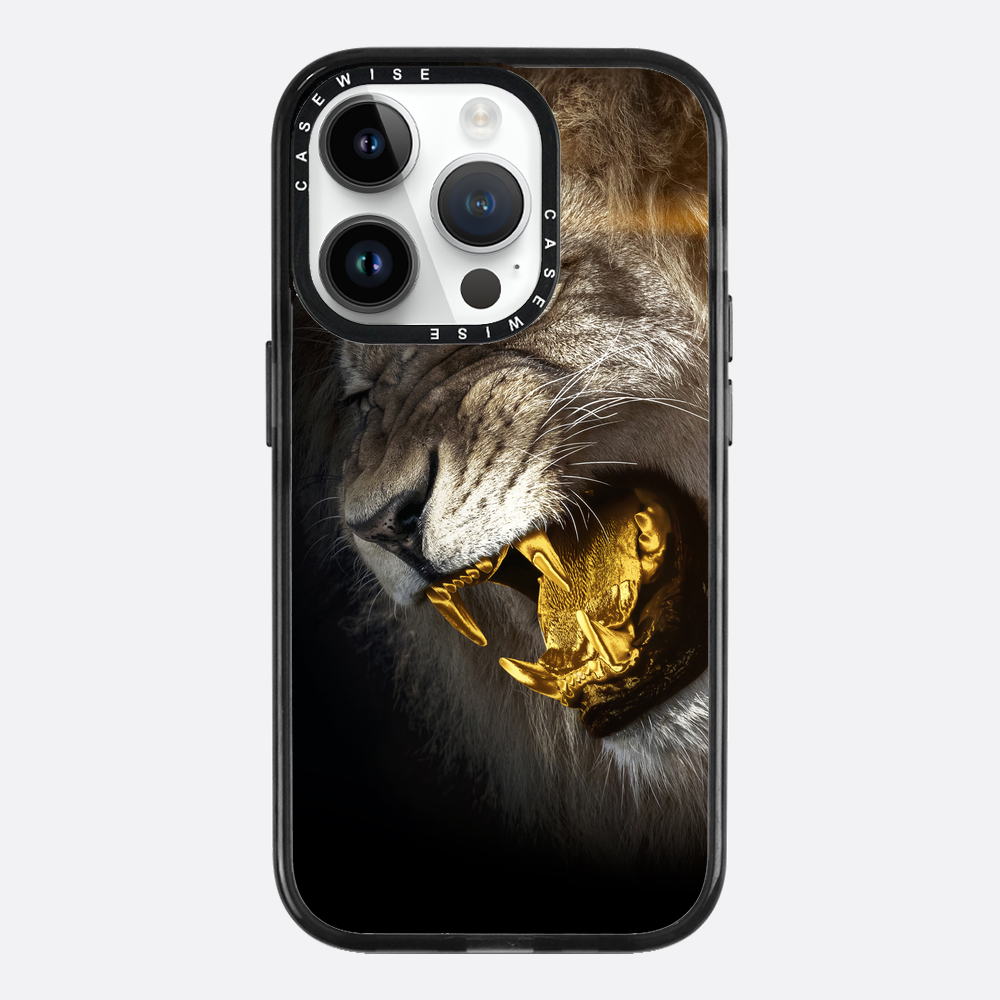 golden angry lion - Etui