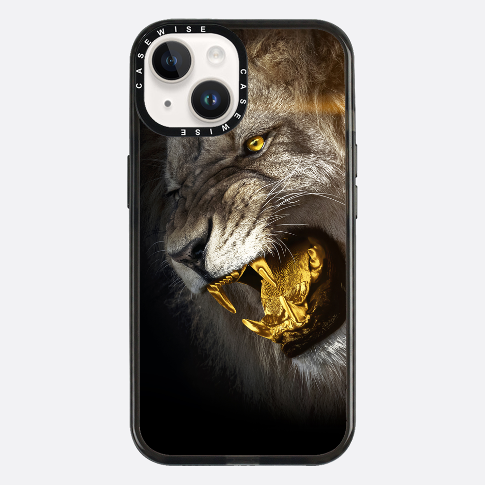 golden angry lion - Etui