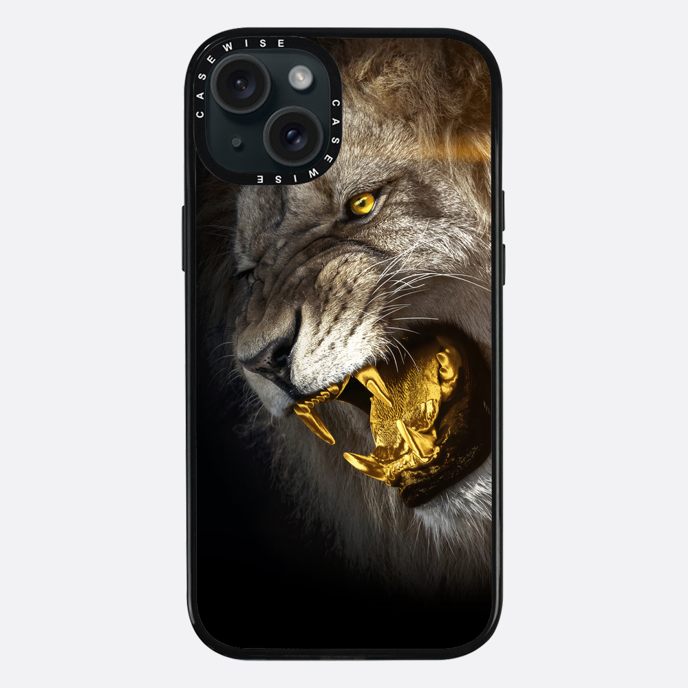 golden angry lion - Etui