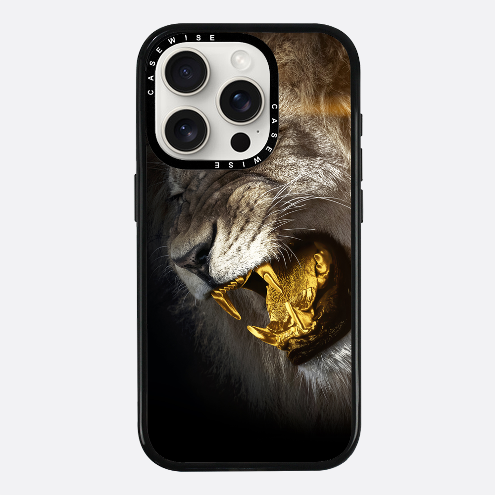 golden angry lion - Etui