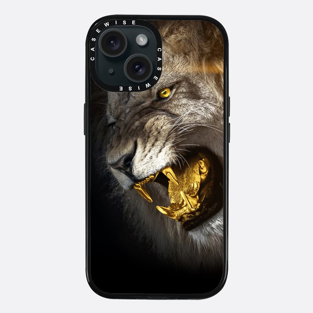 golden angry lion - Etui