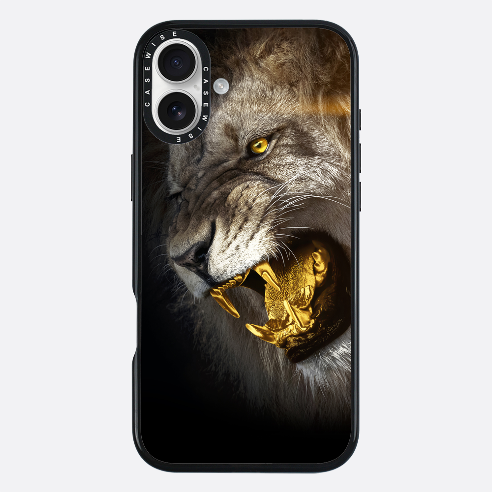 golden angry lion - Etui