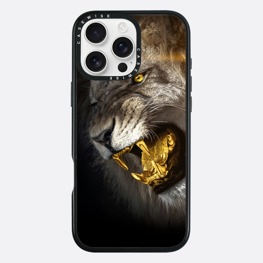 golden angry lion - Etui
