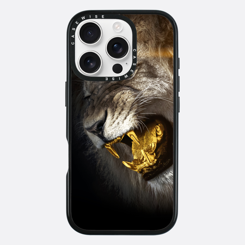 golden angry lion - Etui