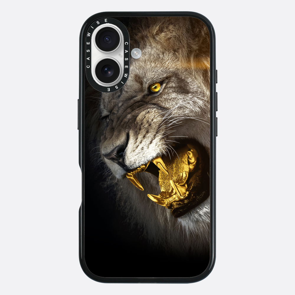 golden angry lion - Etui