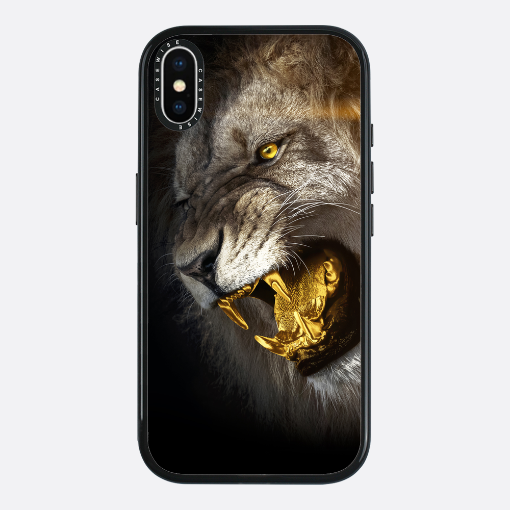 golden angry lion - Etui