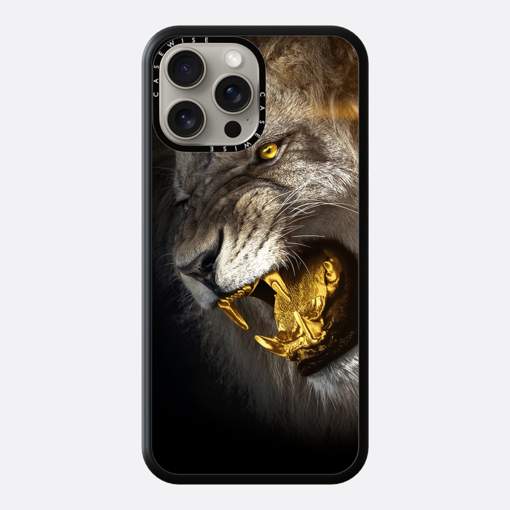 golden angry lion - Etui