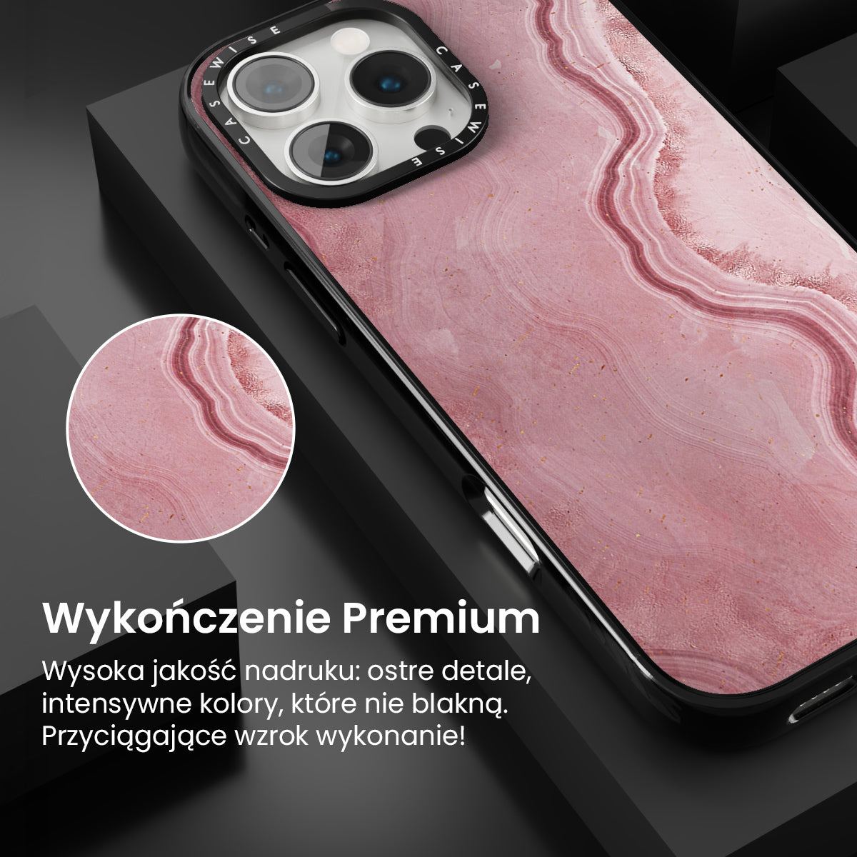 Pink Agate Texture 10 - Etui