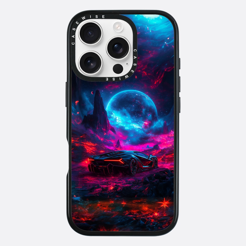 Purple Sports Car Galaxy - Etui