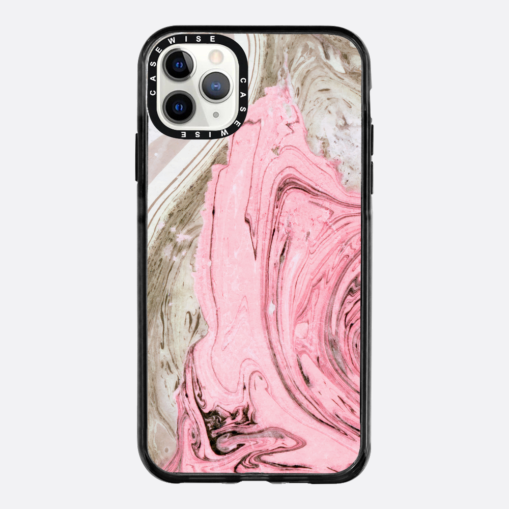 Nude + pink marbling