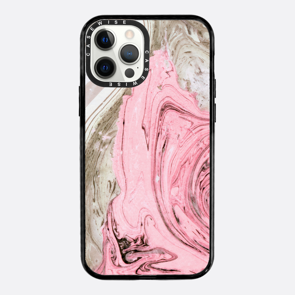 Nude + pink marbling
