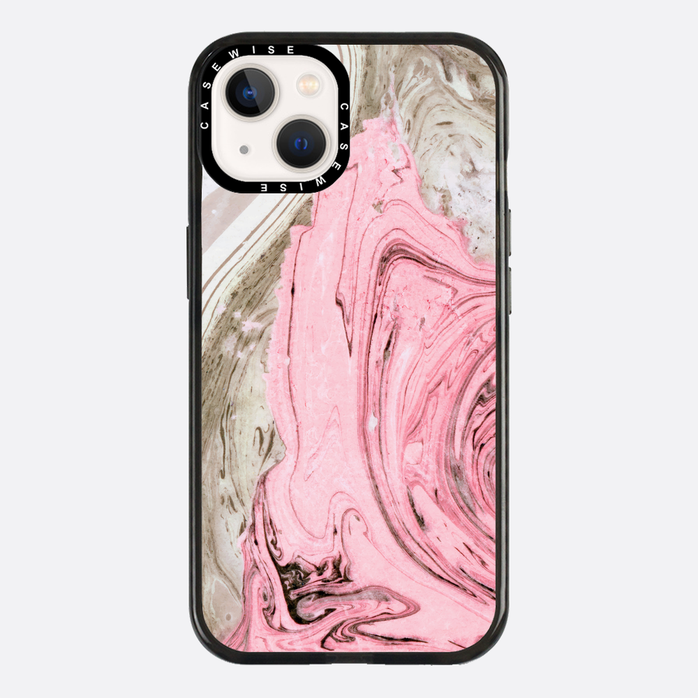 Nude + pink marbling