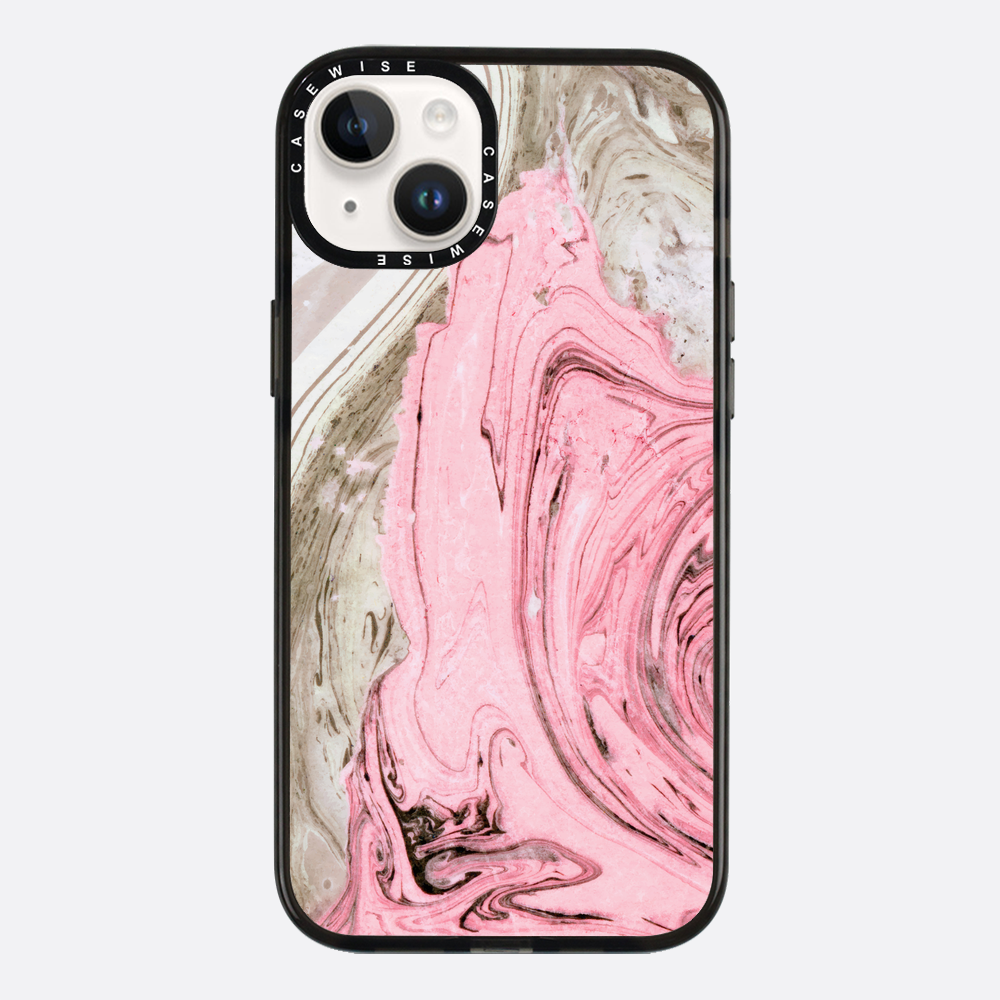 Nude + pink marbling
