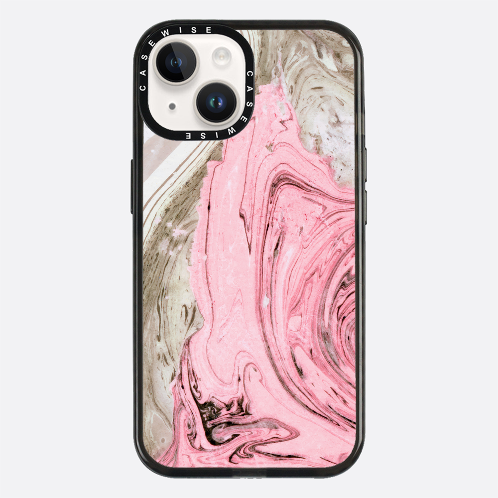 Nude + pink marbling