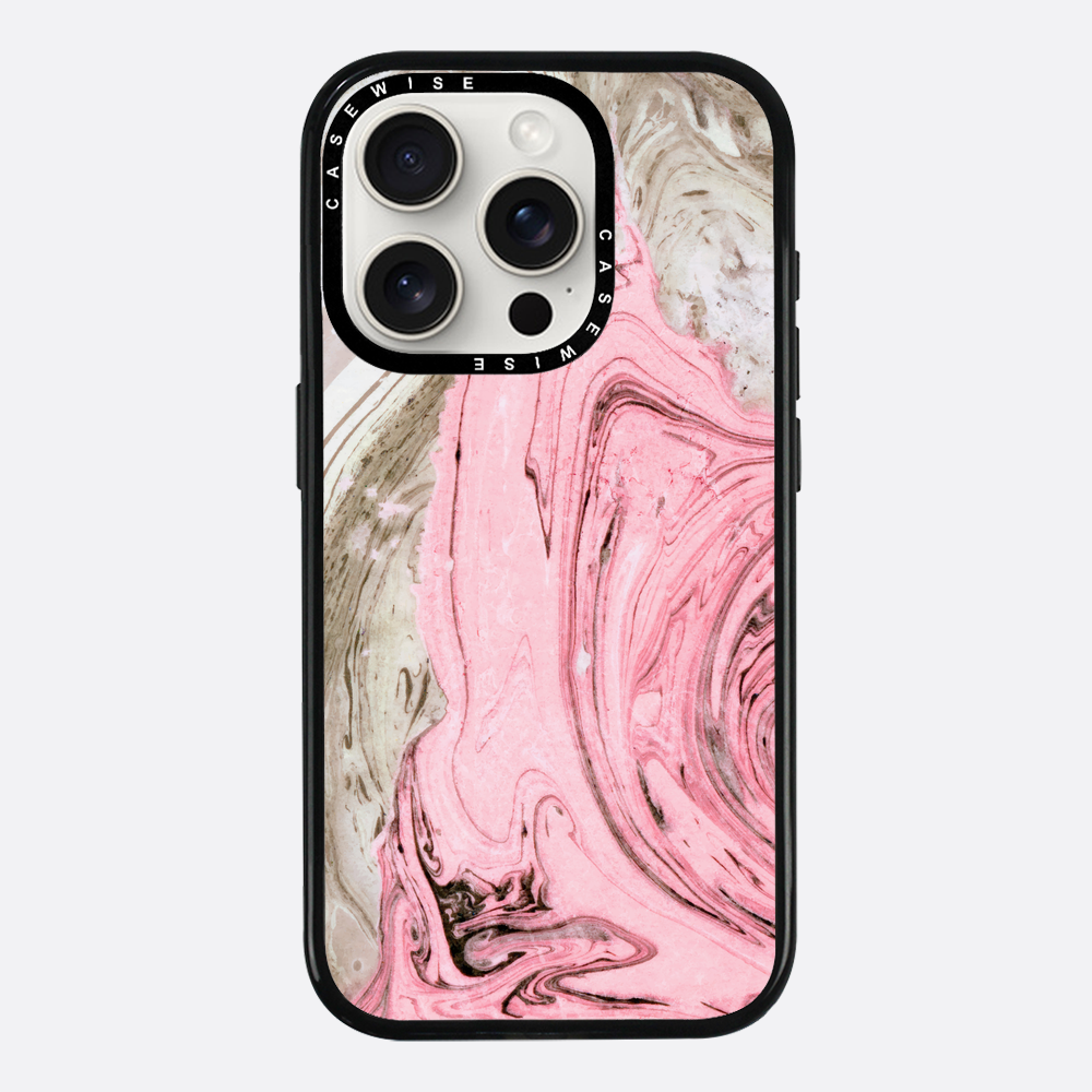 Nude + pink marbling
