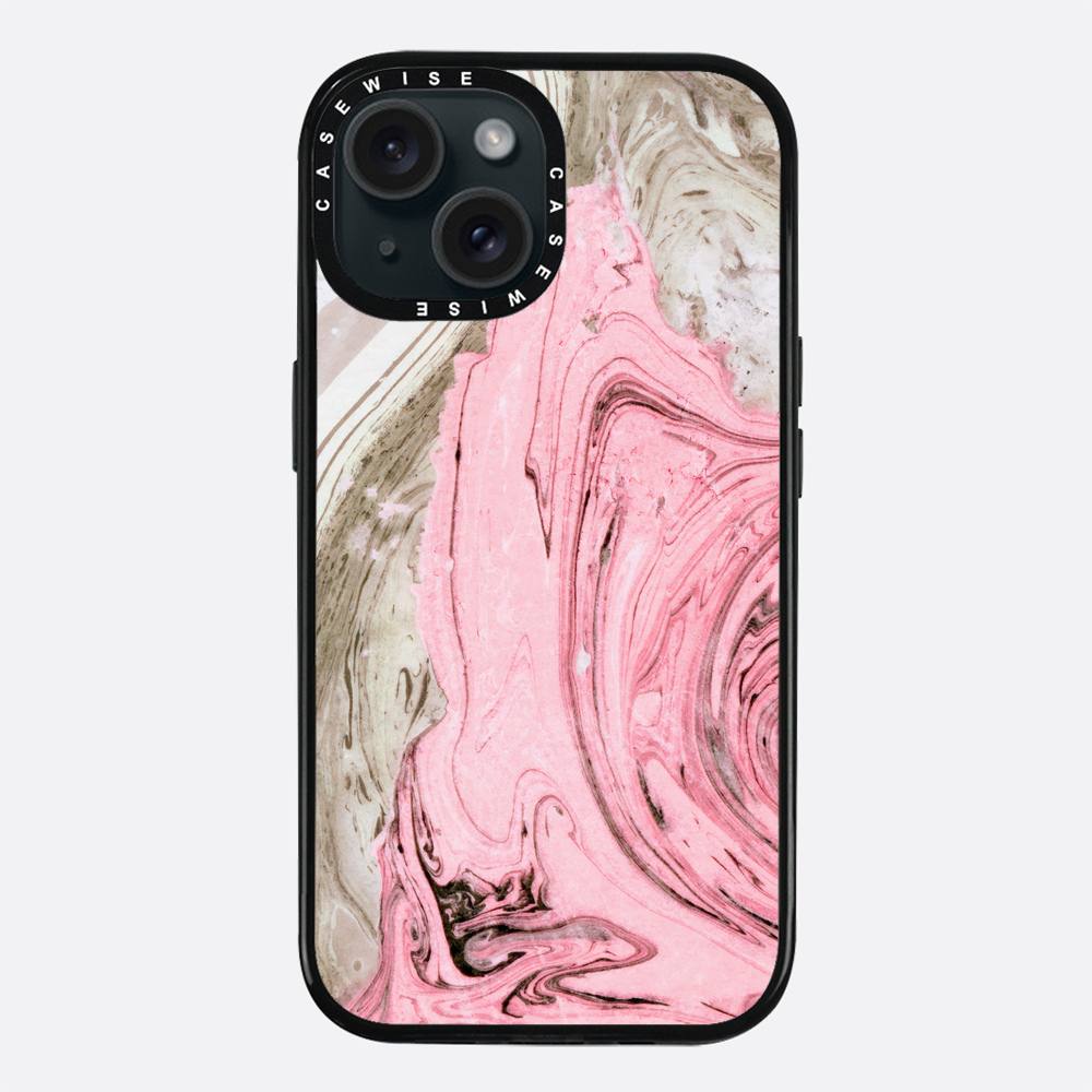 Nude + pink marbling