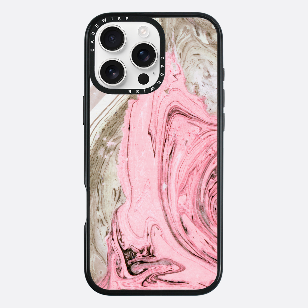 Nude + pink marbling