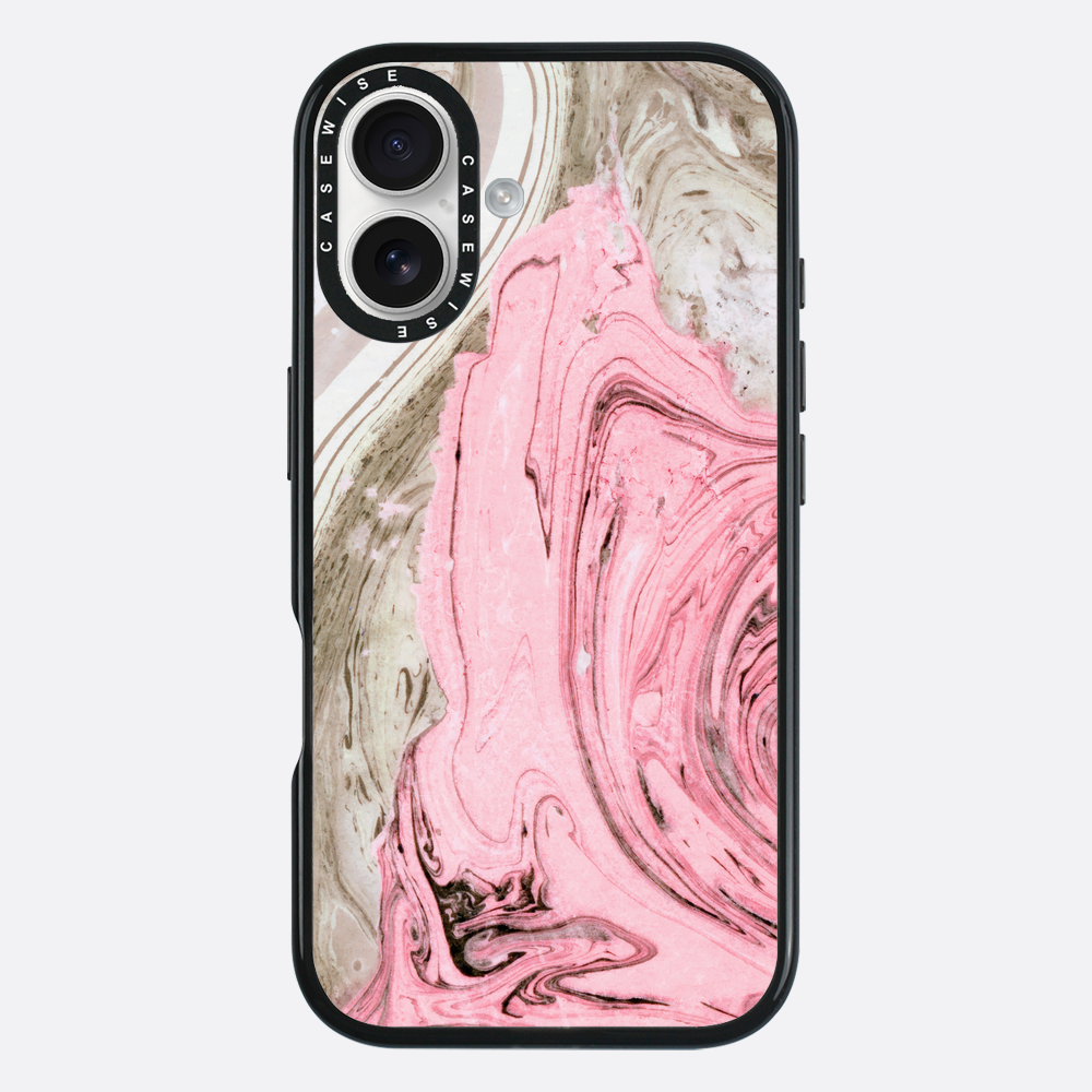 Nude + pink marbling
