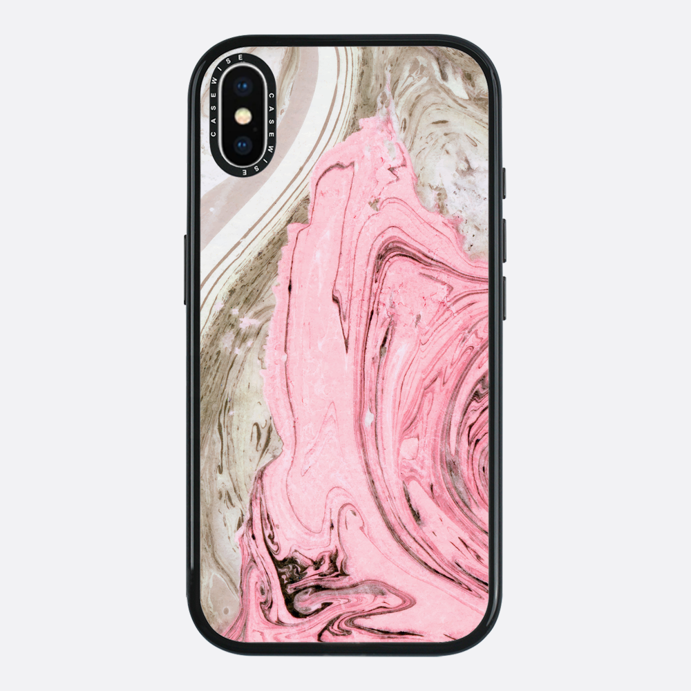 Nude + pink marbling
