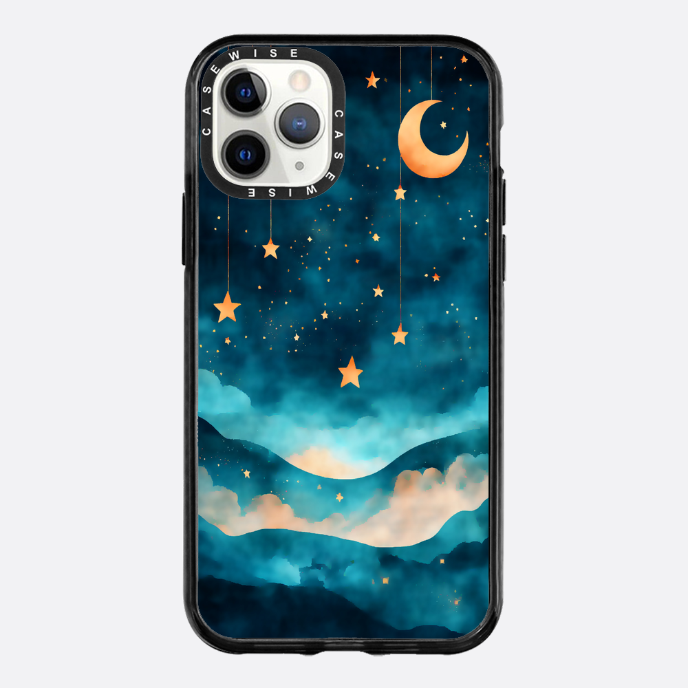 Watercolor Dreamscape Stars Moon Night - Etui