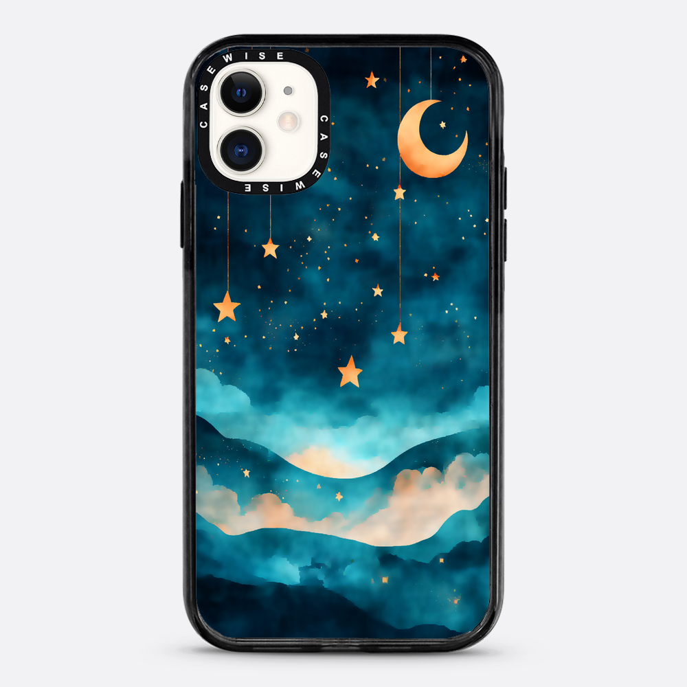 Watercolor Dreamscape Stars Moon Night - Etui