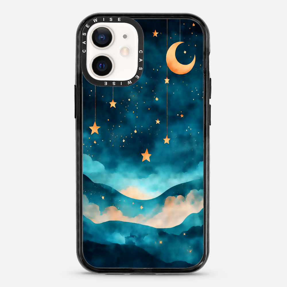 Watercolor Dreamscape Stars Moon Night - Etui