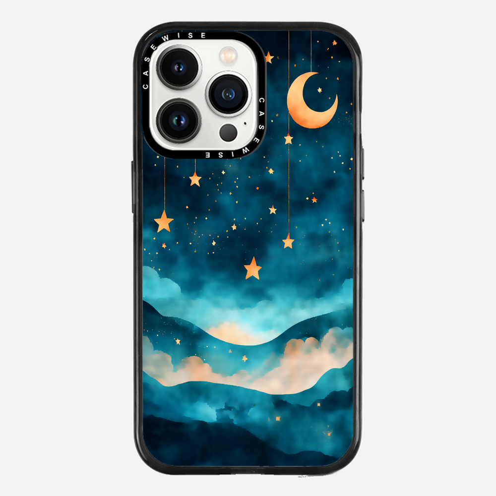 Watercolor Dreamscape Stars Moon Night - Etui