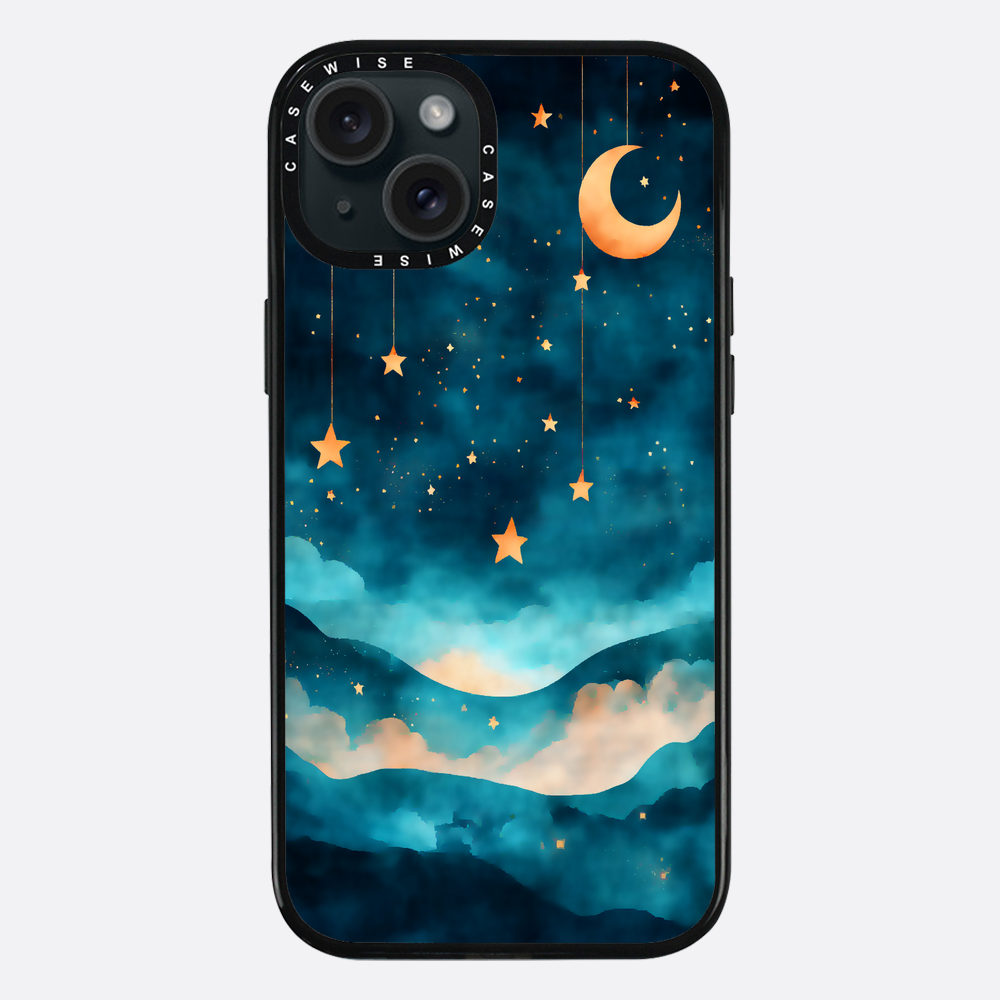 Watercolor Dreamscape Stars Moon Night - Etui