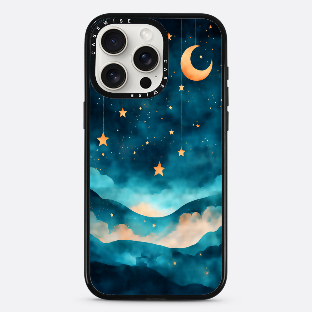 Watercolor Dreamscape Stars Moon Night - Etui