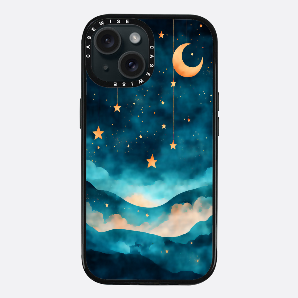 Watercolor Dreamscape Stars Moon Night - Etui