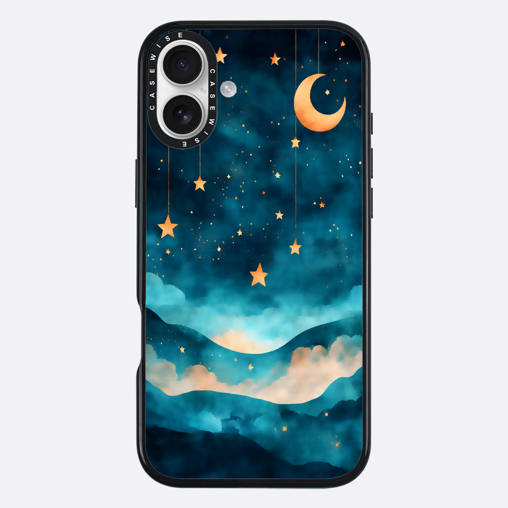 Watercolor Dreamscape Stars Moon Night - Etui