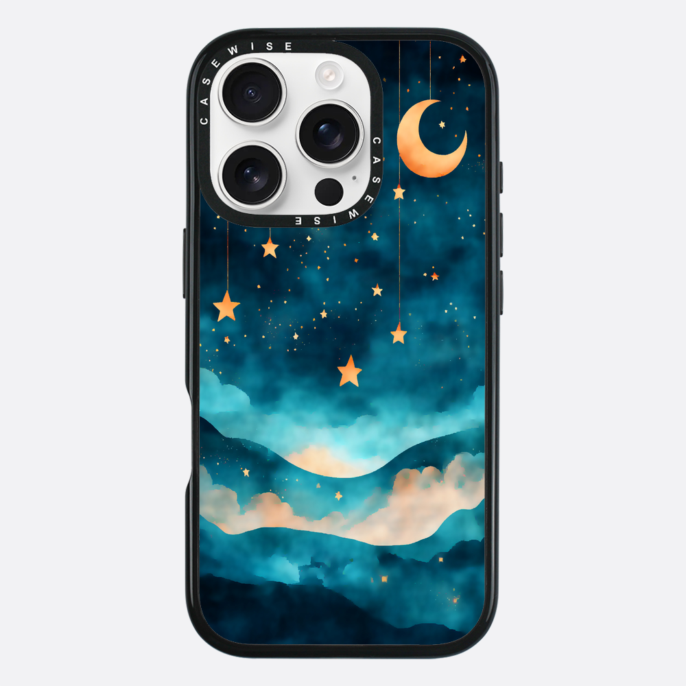 Watercolor Dreamscape Stars Moon Night - Etui